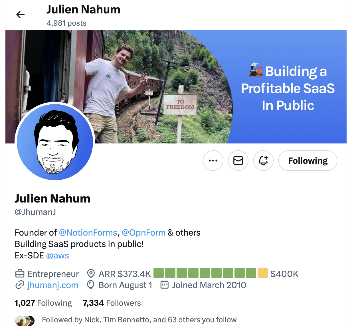 Here is the story of how Julien bootstrapped NotionForms to $10k MRR